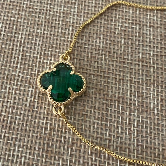 Flour leaf clover bracelet adjustable - Picture 5 of 7